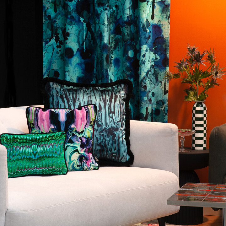 Nonpareil Green And Purple Cushion / image 3