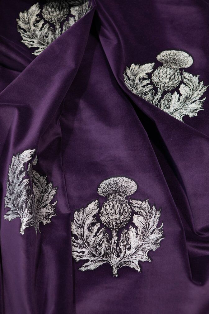 Little Thistle Velvet Fabric / image 3