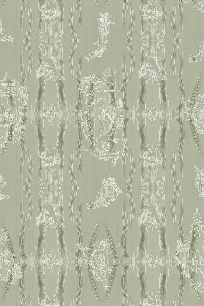 Chinoiserie Scenic Wallpaper
