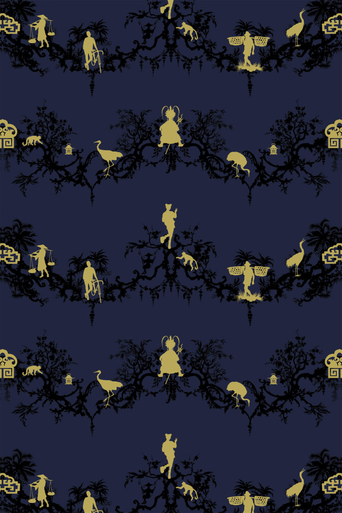 Shuiping De Pillement Velvet Fabric / image 1